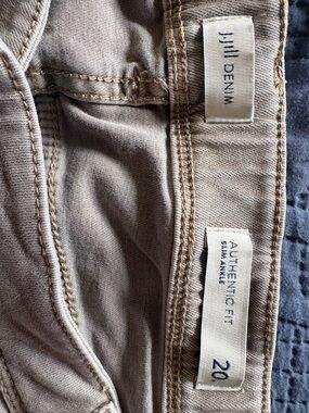 J. Jill Slim Ankle Jeans in Light Taupe